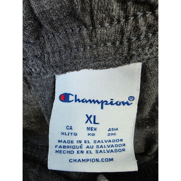 Champion Mens Joggers Sweatpants Gray Elastic Waist Drawstring Pockets XL /A116 - Picture 8 of 8